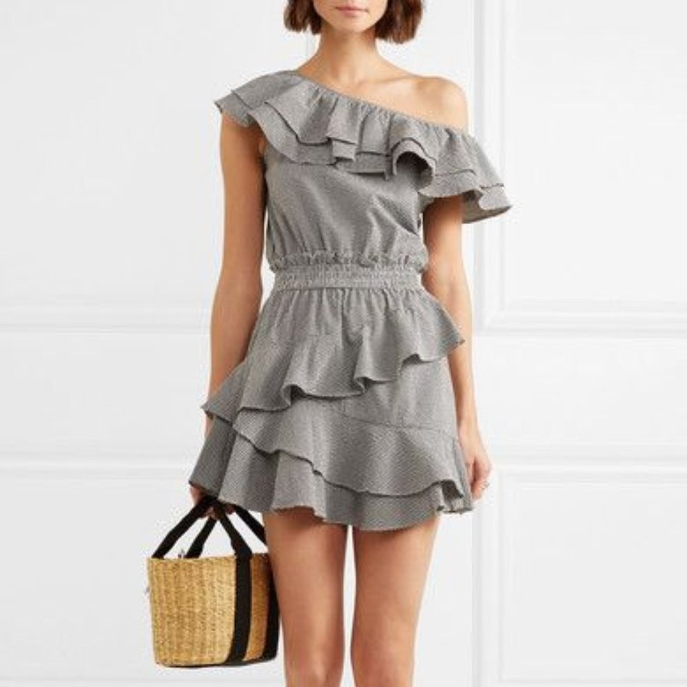 LoveShackFancy Gingham Cotton Mini Dress